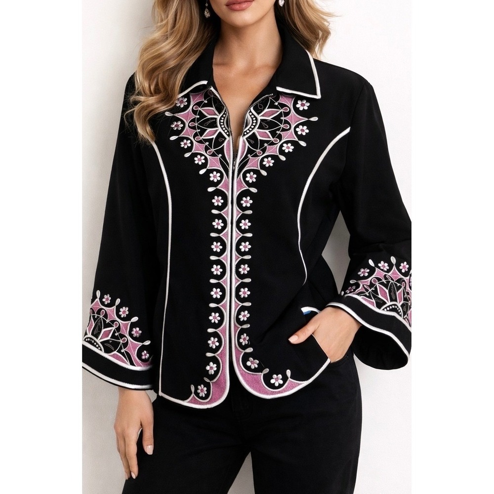 Bob Mackie Jacket XL Black - Picture 13 of 13